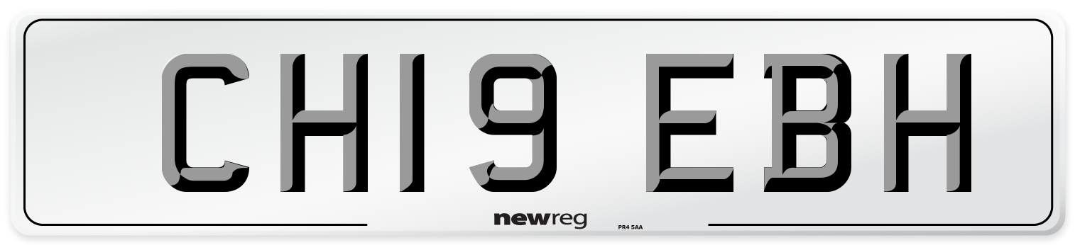 CH19 EBH Number Plate from New Reg